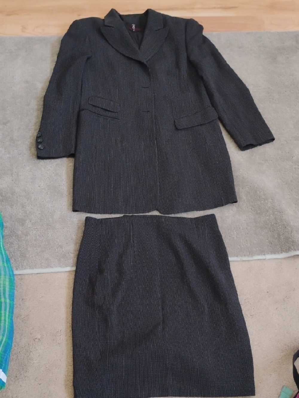 Carla Degien Black Jacket And Skirt Size 38.  Excellent Condition